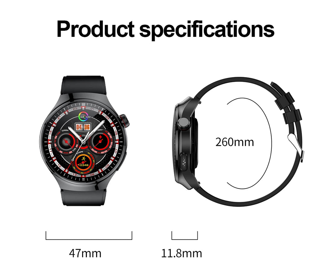Nursing-Grade Health Smartwatch – Blood Oxygen, ECG, & Body Metrics