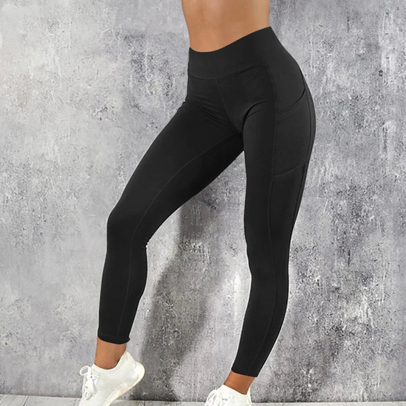 Women’s Pocketed Gym Leggings – Stretchy Yoga & Running Pants