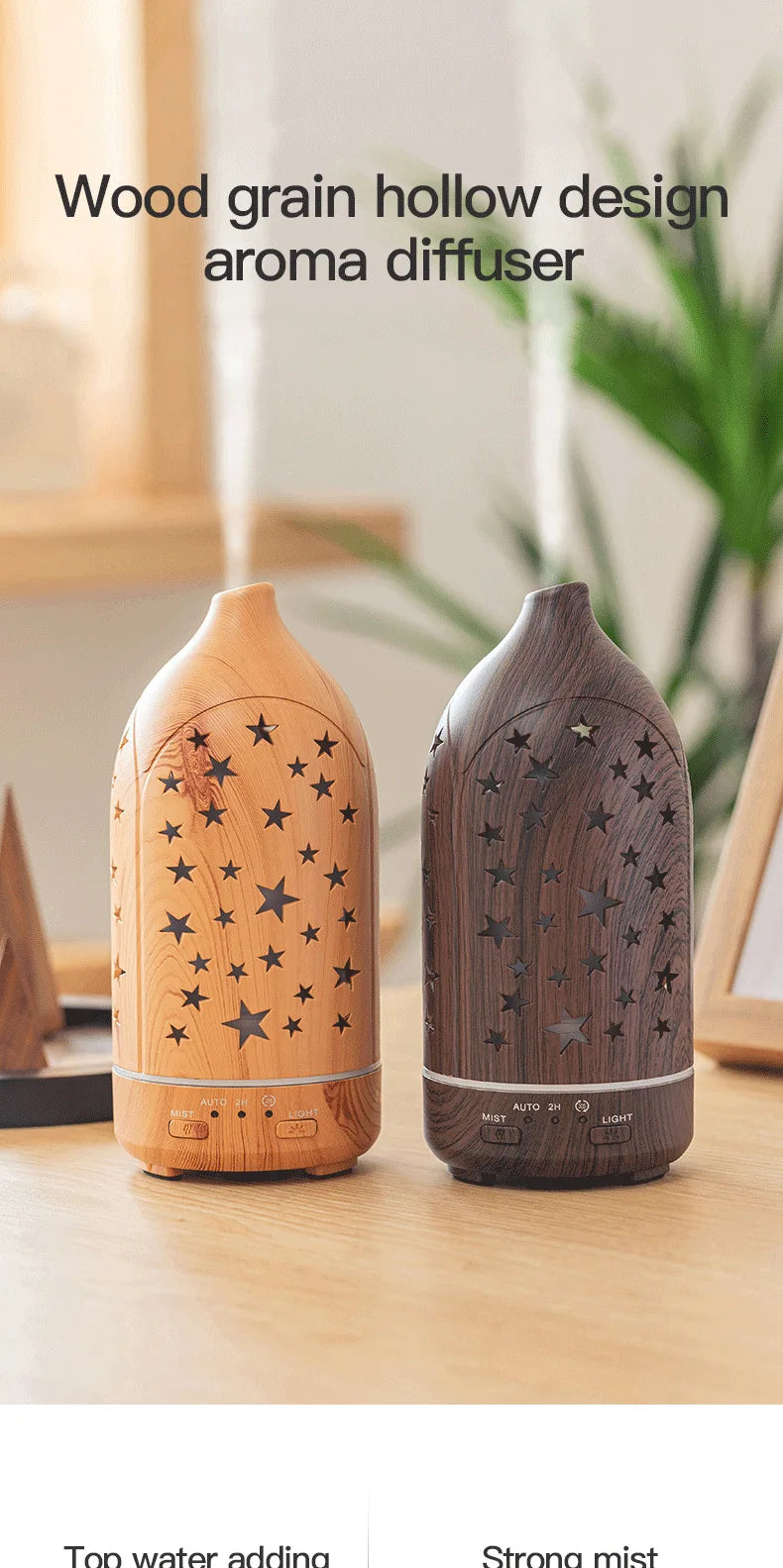 100ml Ultrasonic Essential Oil Diffuser – LED Lights & Adjustable Mist