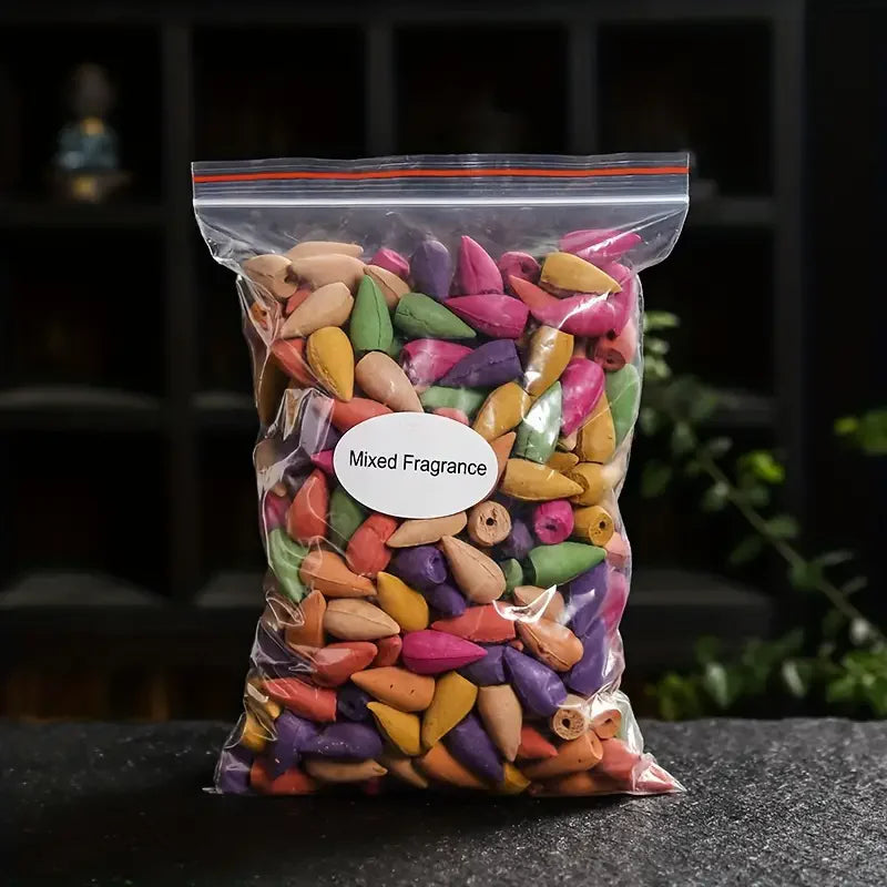 Mixed Backflow Incense Cones – Sandalwood, Lavender & Multi-Scented