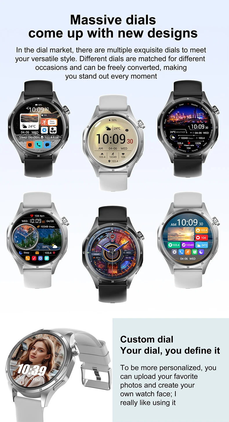 Men’s Smartwatch – 360×360 AMOLED GPS NFC & Bluetooth Call