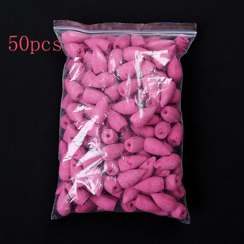 Mixed Backflow Incense Cones – Sandalwood, Lavender & Multi-Scented