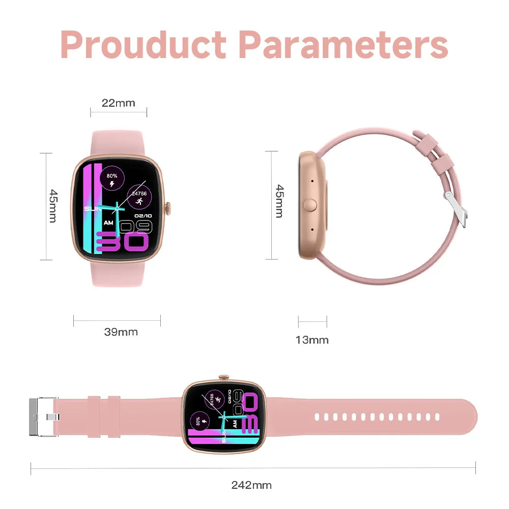 Z139 Women’s Sports Smartwatch – 1.83” TFT Screen with Health Monitor