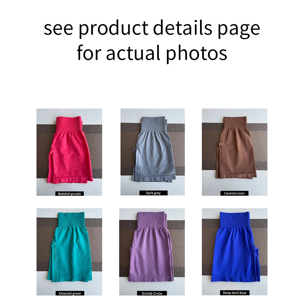 TKITK Women’s Seamless Spandex Shorts – Soft Workout & Yoga Tights