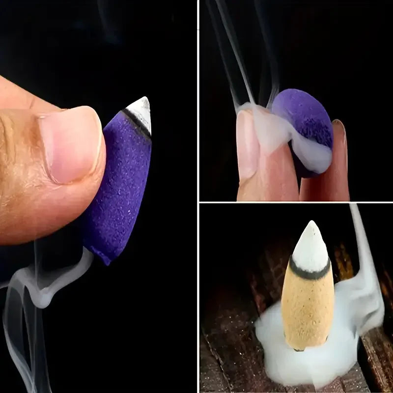 Mixed Backflow Incense Cones – Sandalwood, Lavender & Multi-Scented