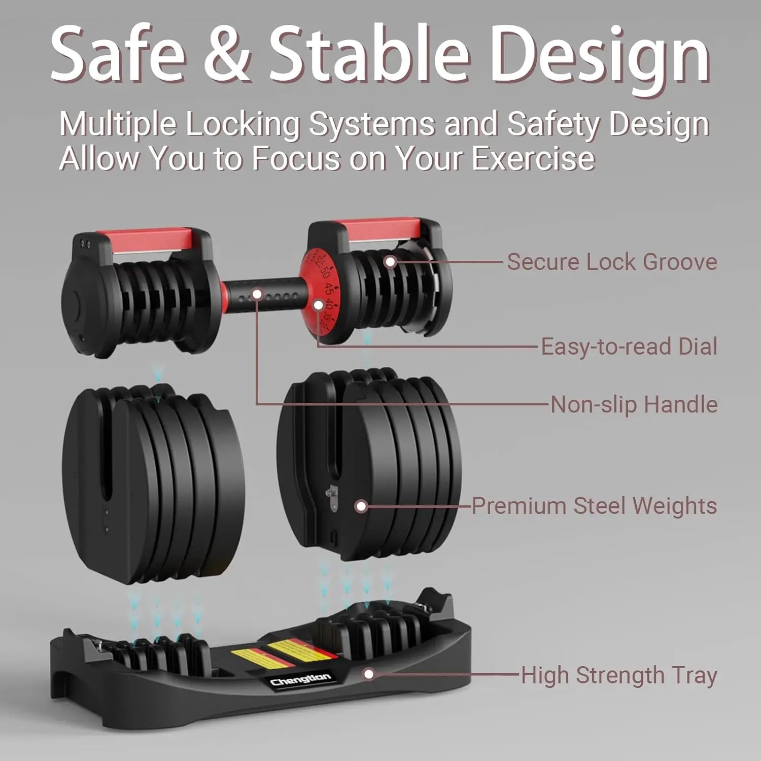 Adjustable Dumbbells 25/52.5 lbs – Full-Body Fitness Workout Set