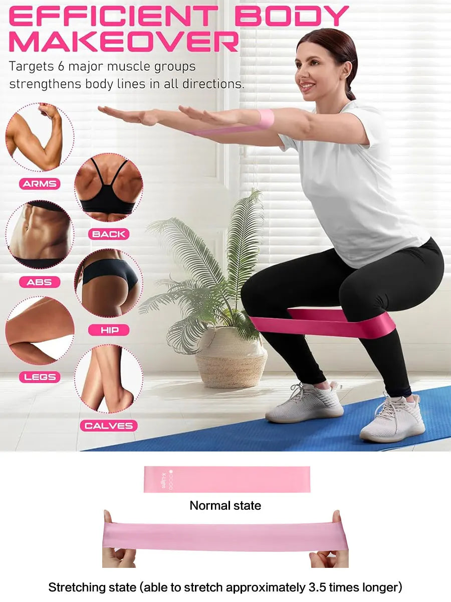 Resistance Bands Set – Elastic Exercise & Yoga Stretch Bands