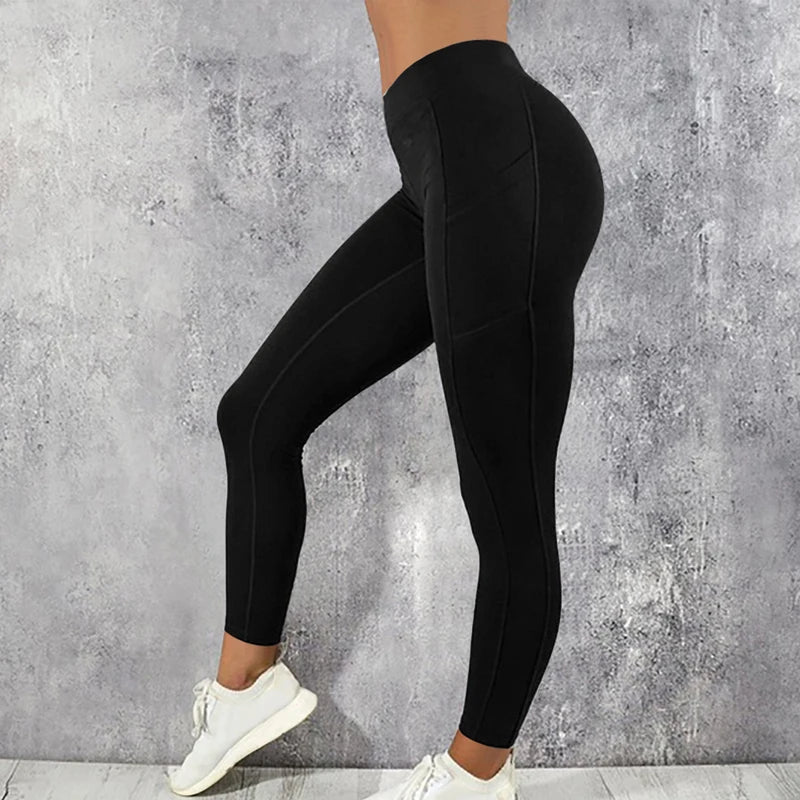 Women’s Pocketed Gym Leggings – Stretchy Yoga & Running Pants