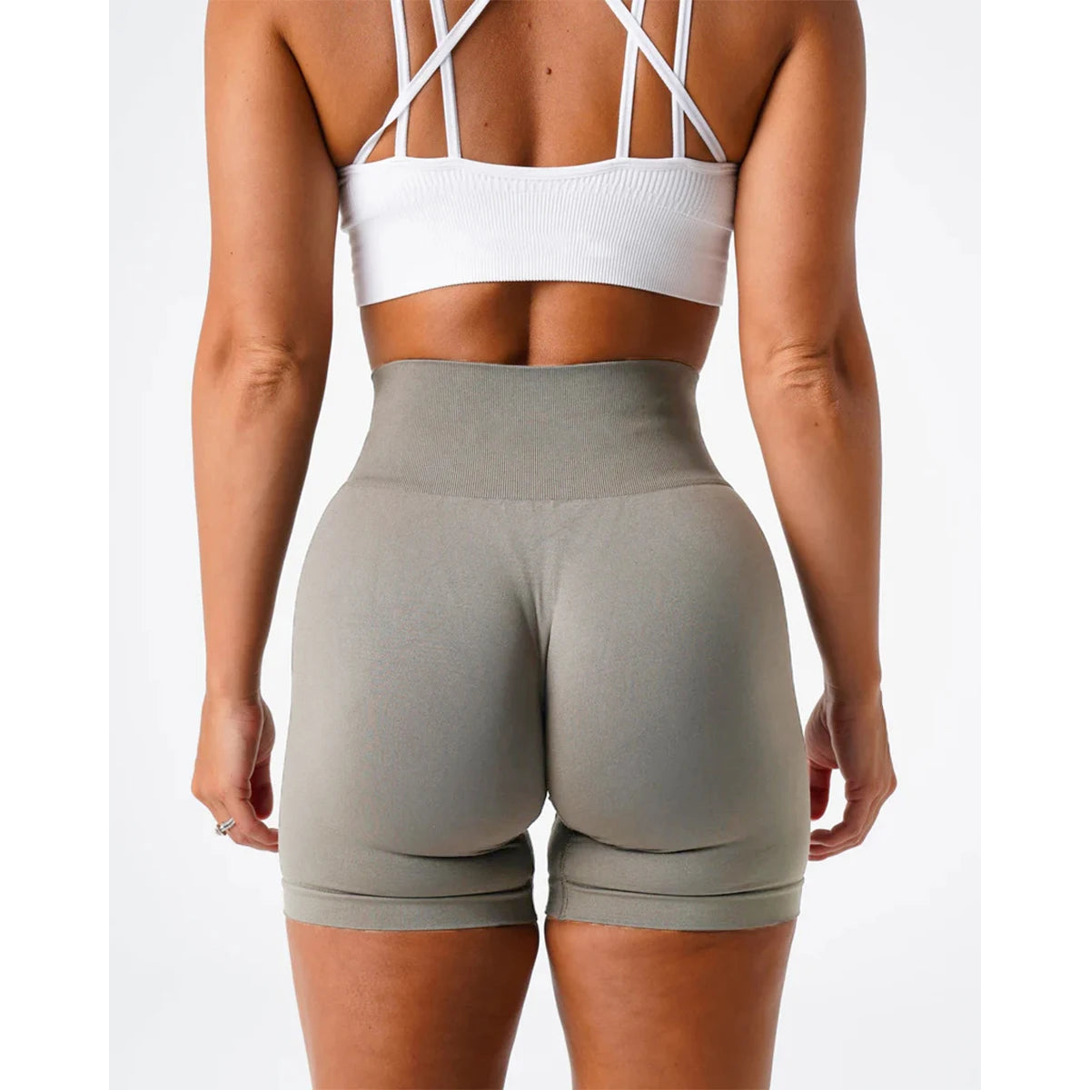 TKITK Women’s Seamless Spandex Shorts – Soft Workout & Yoga Tights