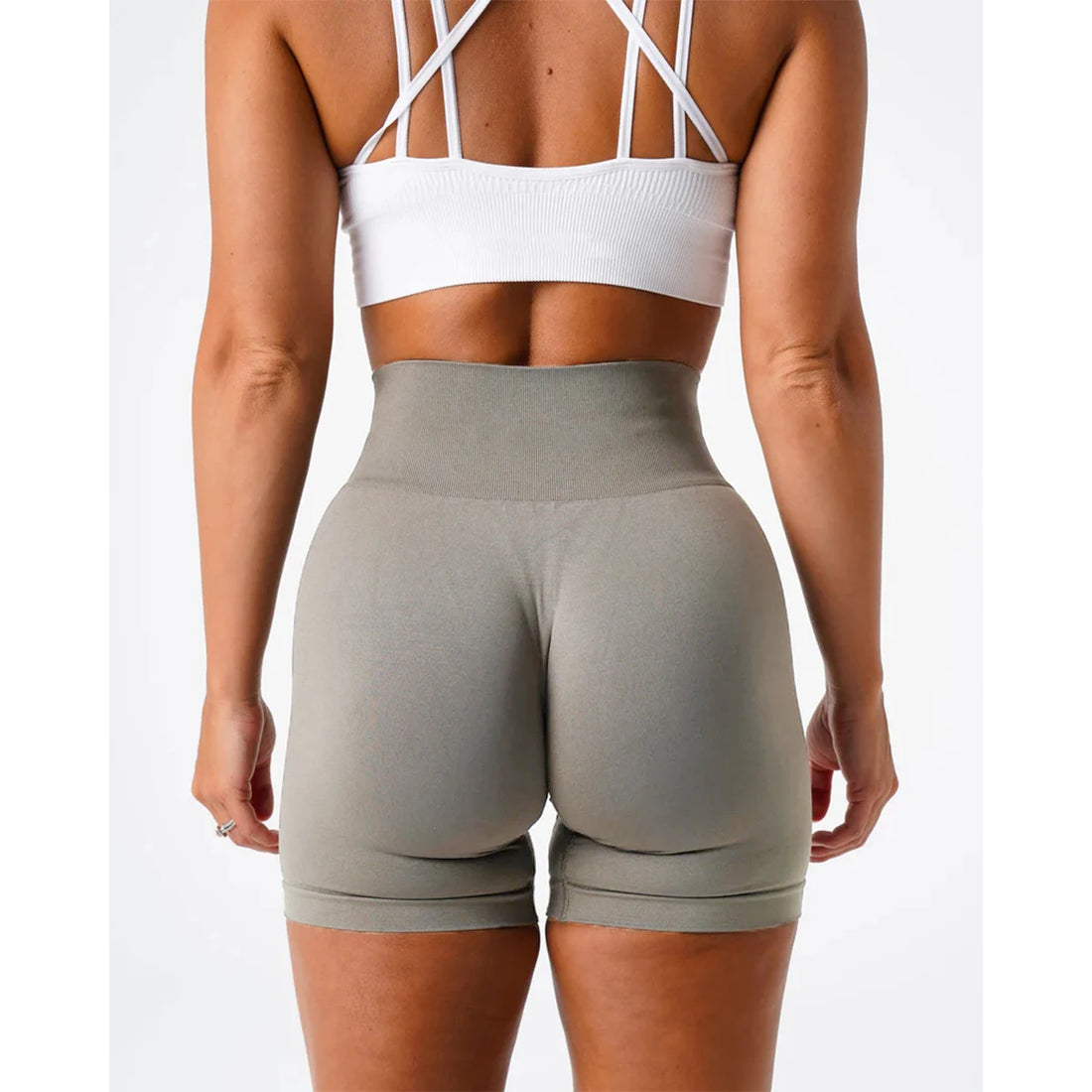 TKITK Women’s Seamless Spandex Shorts – Soft Workout & Yoga Tights
