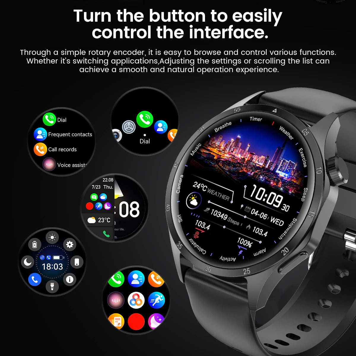 Men’s Smartwatch – 360×360 AMOLED GPS NFC & Bluetooth Call