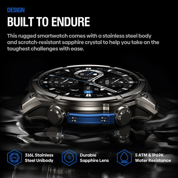 Zeblaze VIBE 8 Smartwatch – 1.43" AMOLED Voice Call & Multi-Sport Tracker