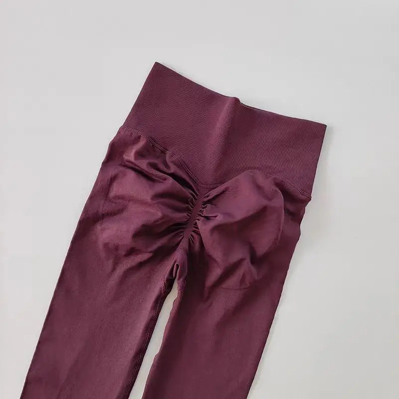 Women’s High-Waist Yoga Leggings – Seamless Push-Up Fitness Pants