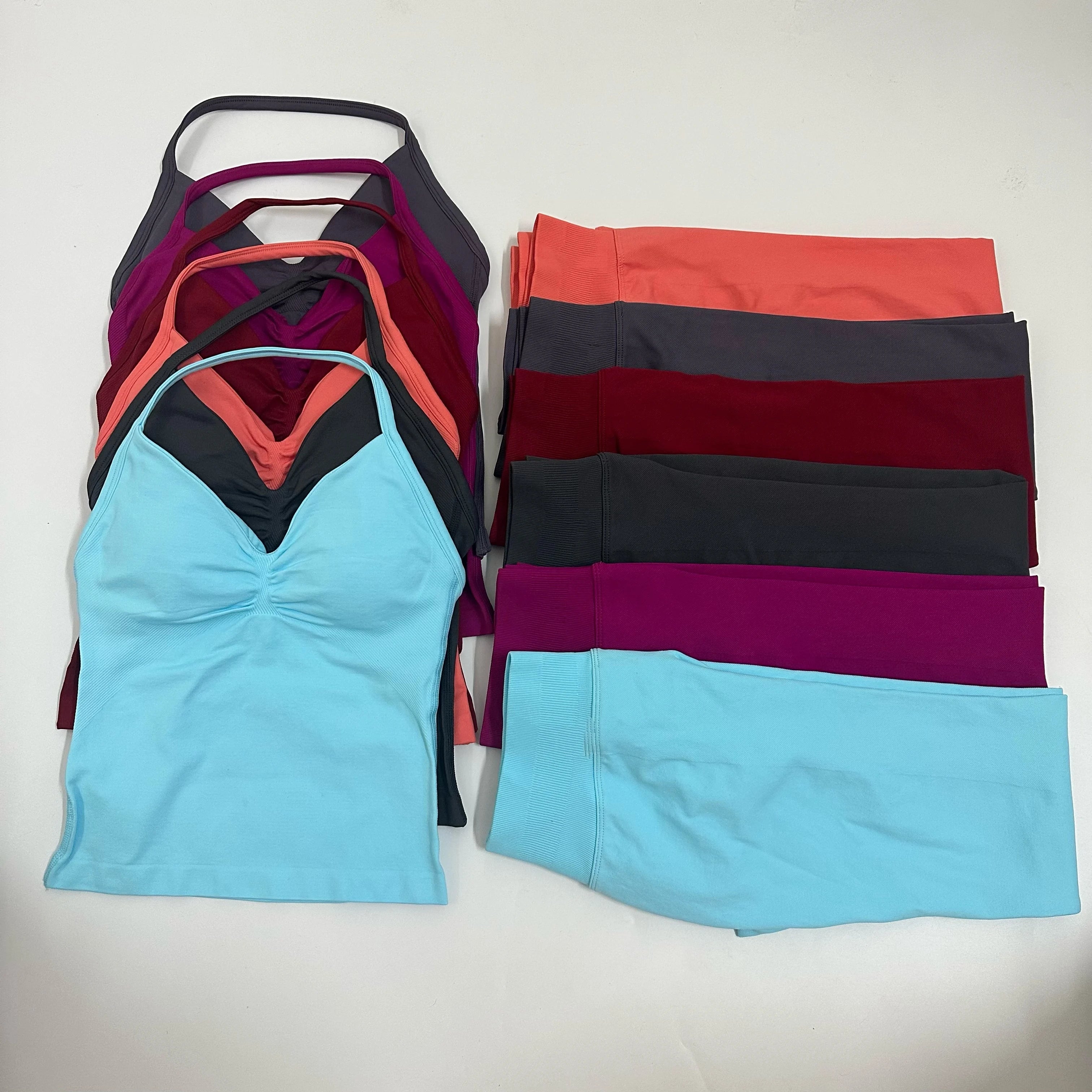 Women’s 2-Piece Yoga Set – High-Waist Leggings & Backless Tank Top