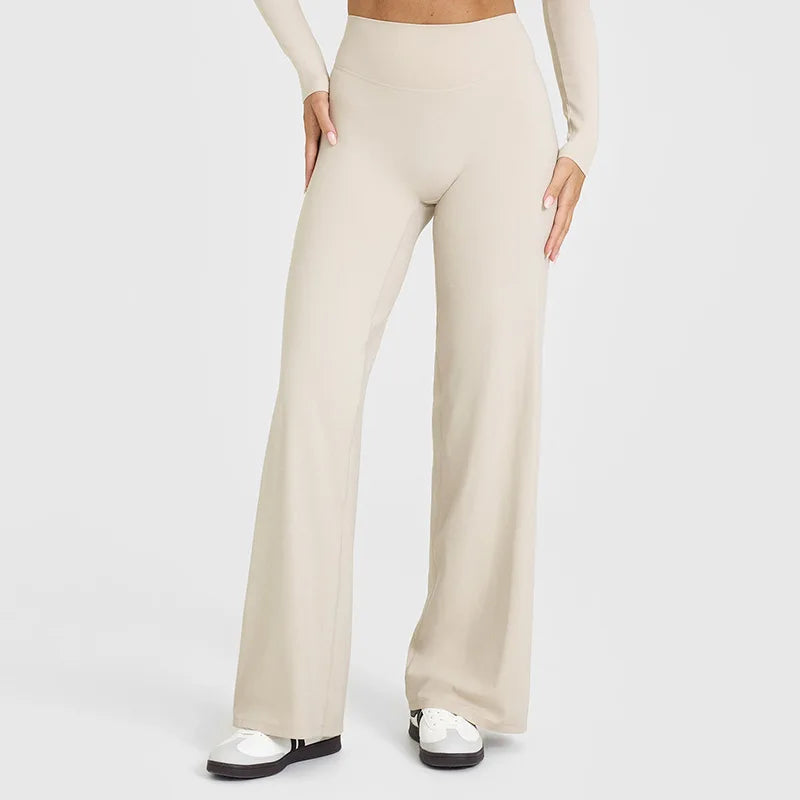 Women’s Straight-Leg Sports Pants – Wide-Leg Breathable Fitness & Casual Wear