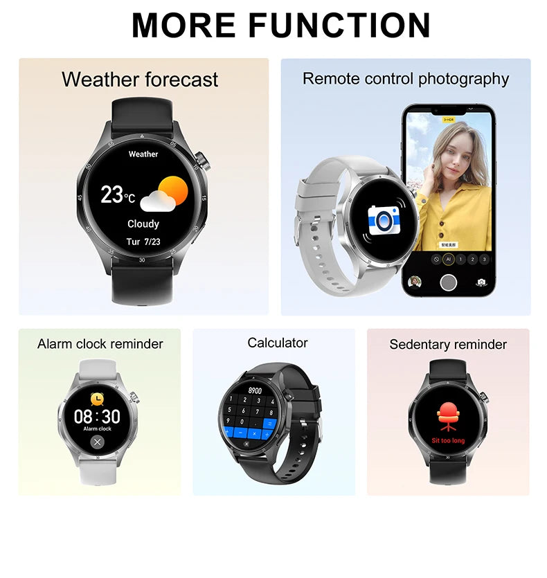 Men’s Smartwatch – 360×360 AMOLED GPS NFC & Bluetooth Call