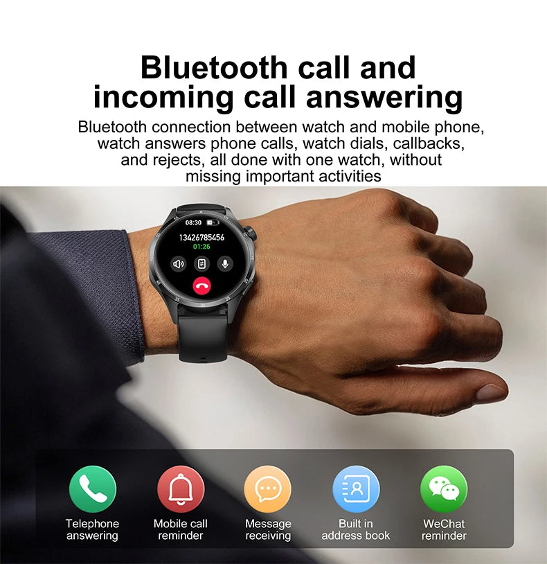 Men’s Smartwatch – 360×360 AMOLED GPS NFC & Bluetooth Call