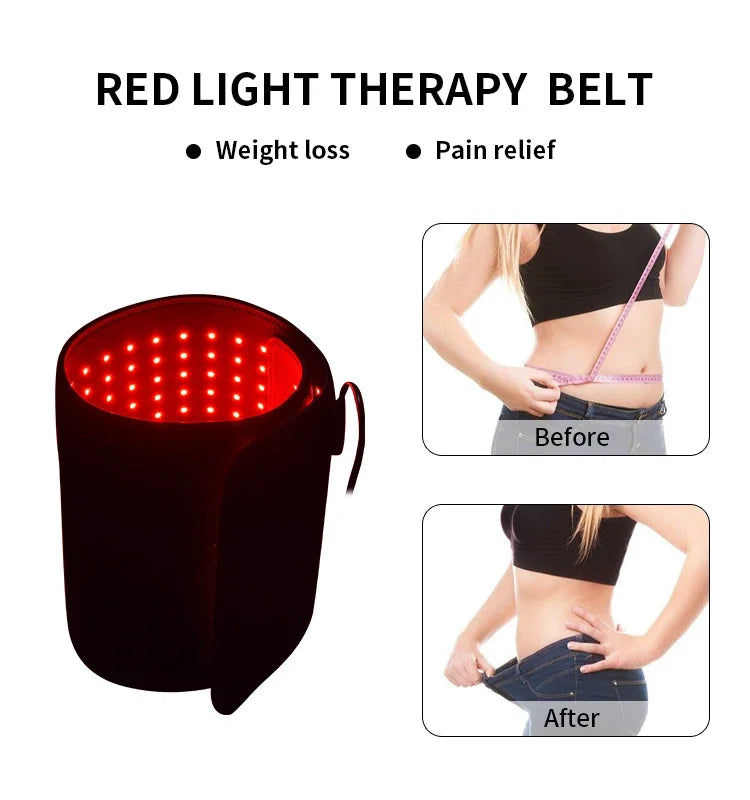 660nm & 850nm Red Light Belt 360 LEDs Near Infrared Photon Wrap for Full Body Pain Relief & Muscle Relaxation