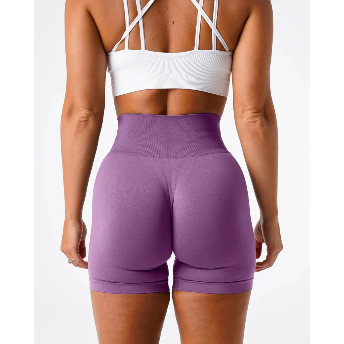 TKITK Women’s Seamless Spandex Shorts – Soft Workout & Yoga Tights