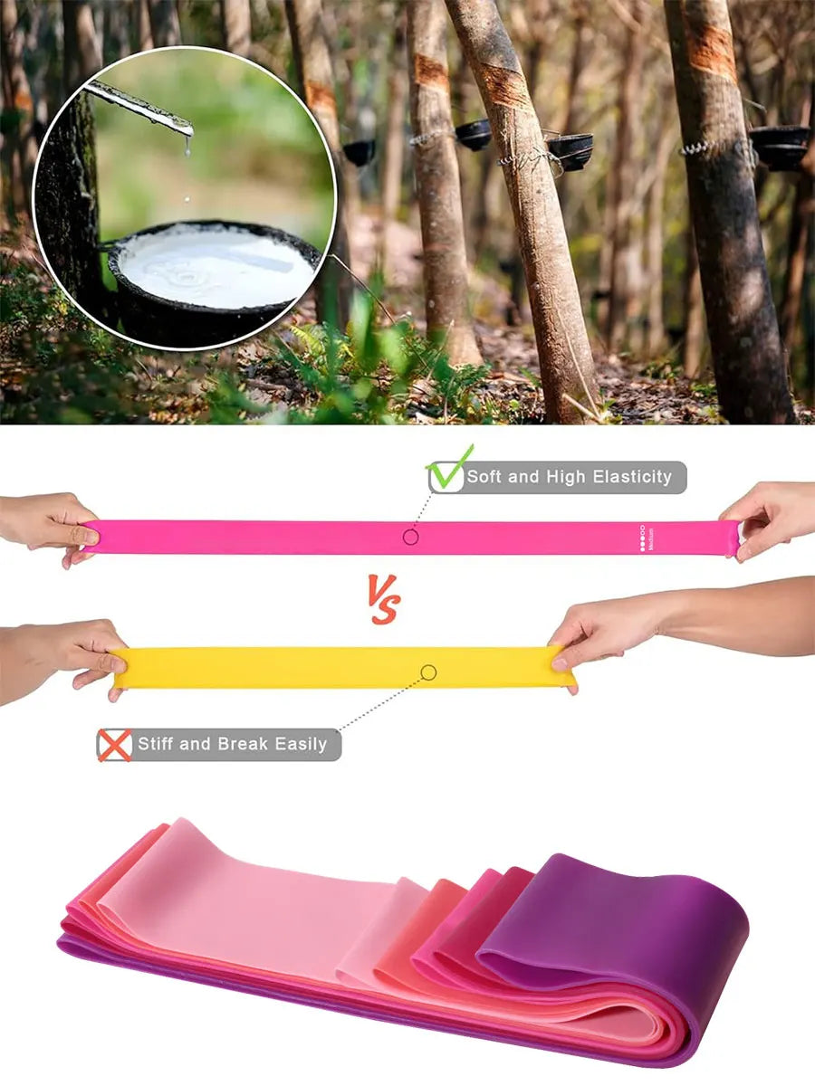 Resistance Bands Set – Elastic Exercise & Yoga Stretch Bands