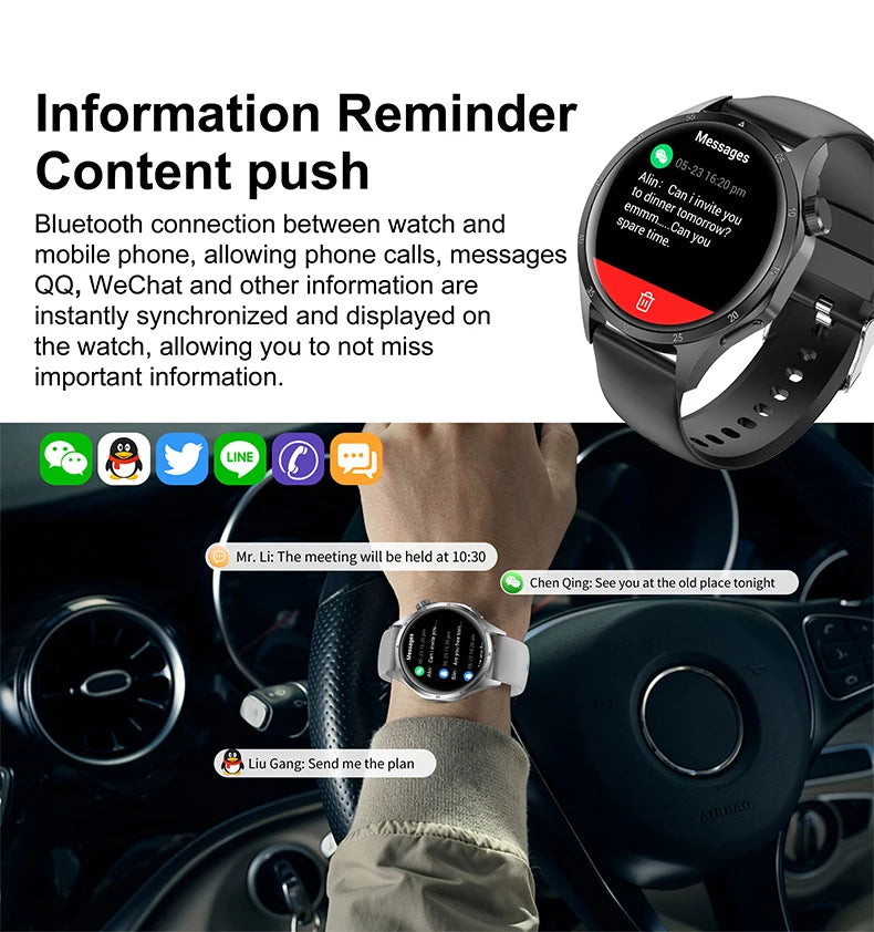 Men’s Smartwatch – 360×360 AMOLED GPS NFC & Bluetooth Call