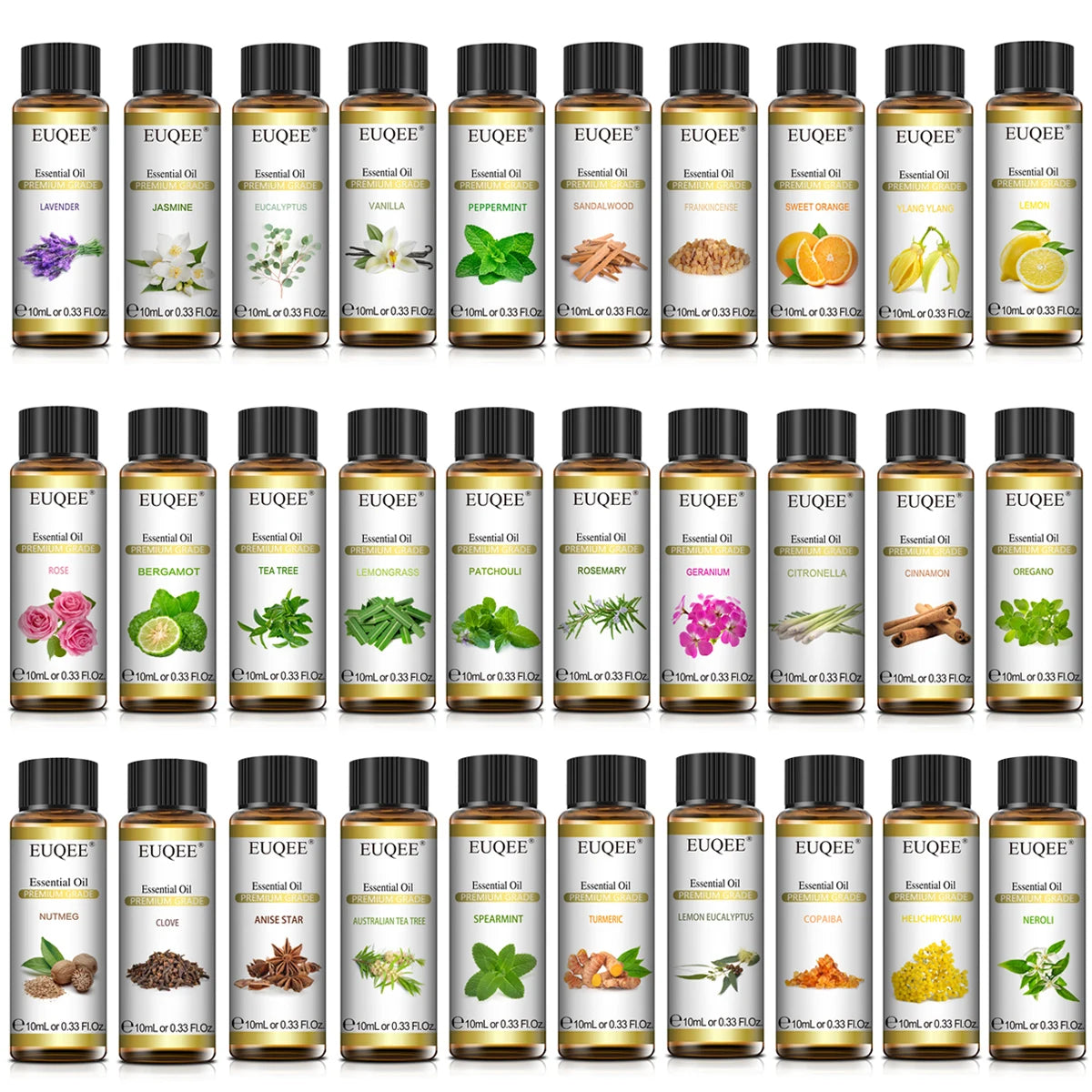 EUQEE 10ml Natural Essential Oils