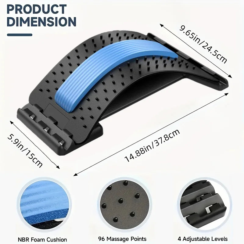 Lumbar Stretching & Spine Alignment Device for Back Relief