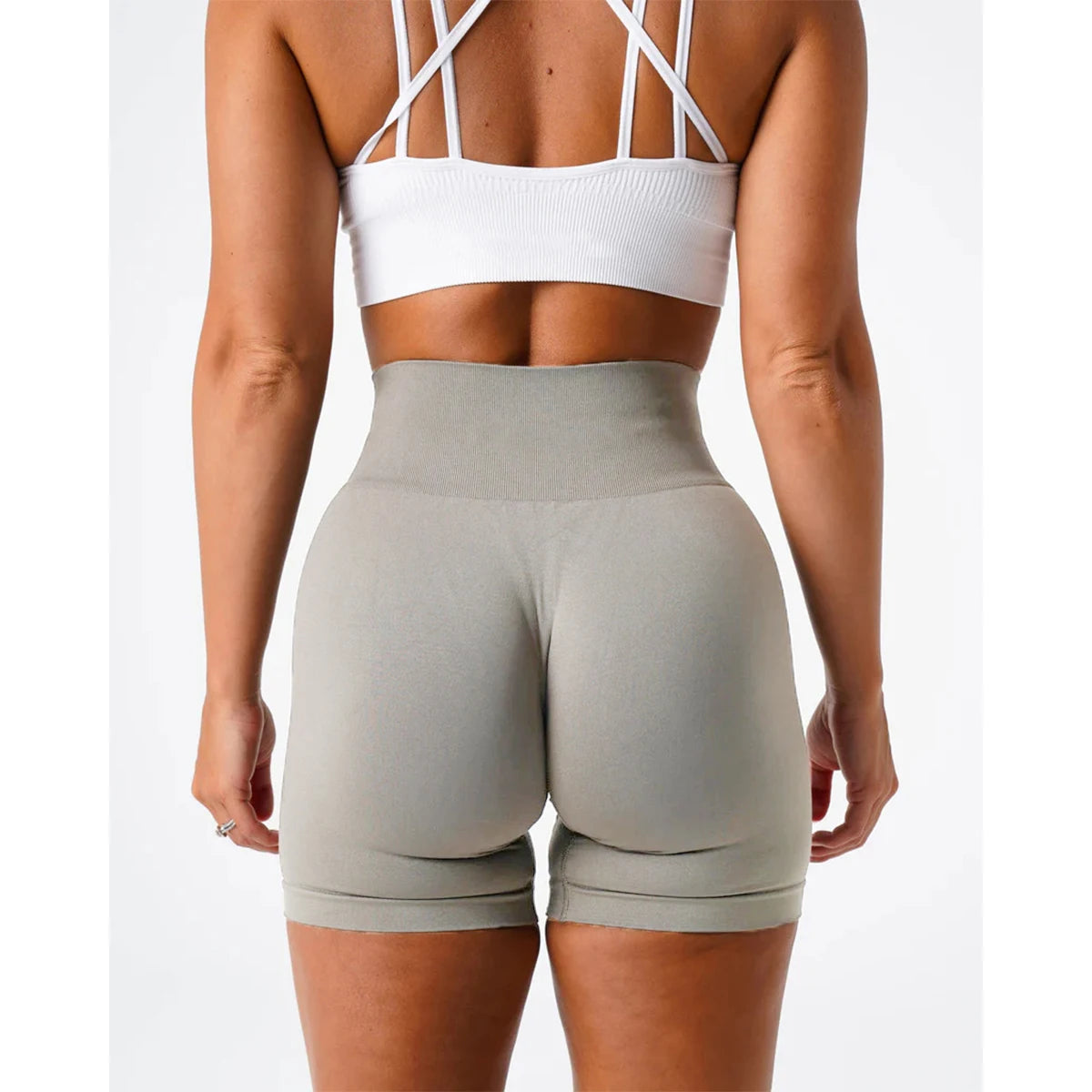 TKITK Women’s Seamless Spandex Shorts – Soft Workout & Yoga Tights