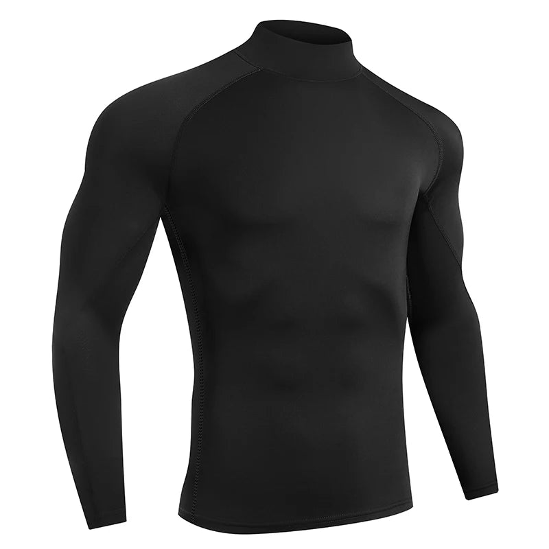 Men’s Quick-Dry Running T-Shirt – Long Sleeve Compression Gym Top