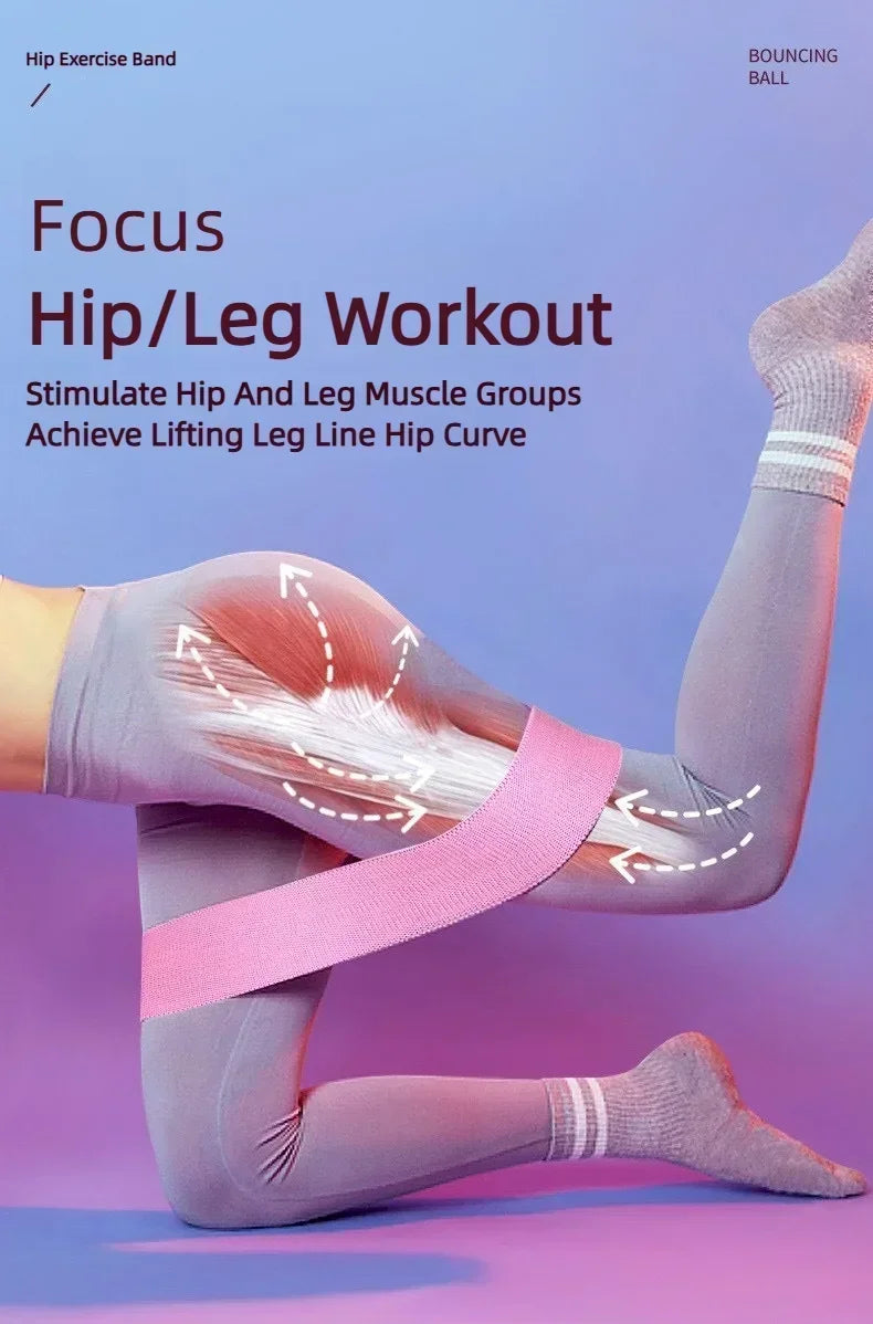 Fabric Resistance Hip & Booty Bands – 3-Piece Glute & Thigh Workout Set