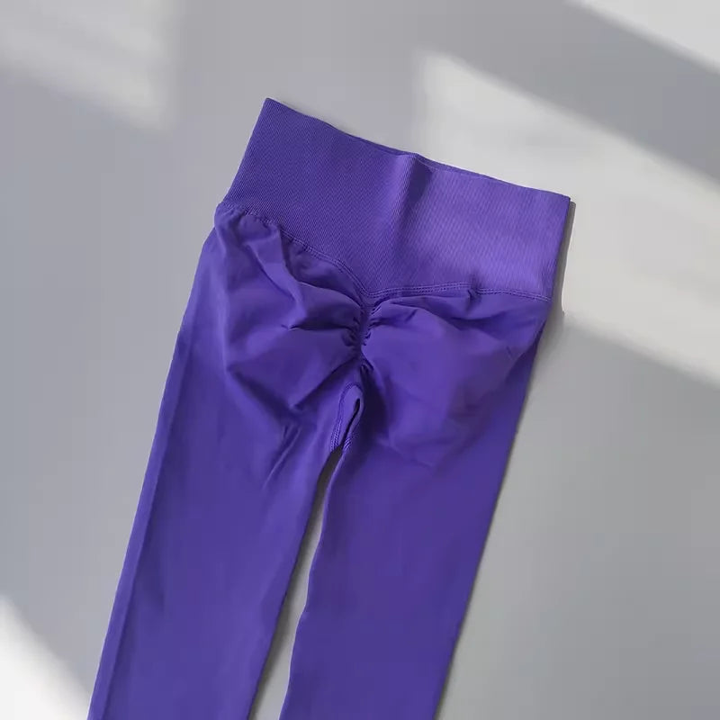 Women’s High-Waist Yoga Leggings – Seamless Push-Up Fitness Pants