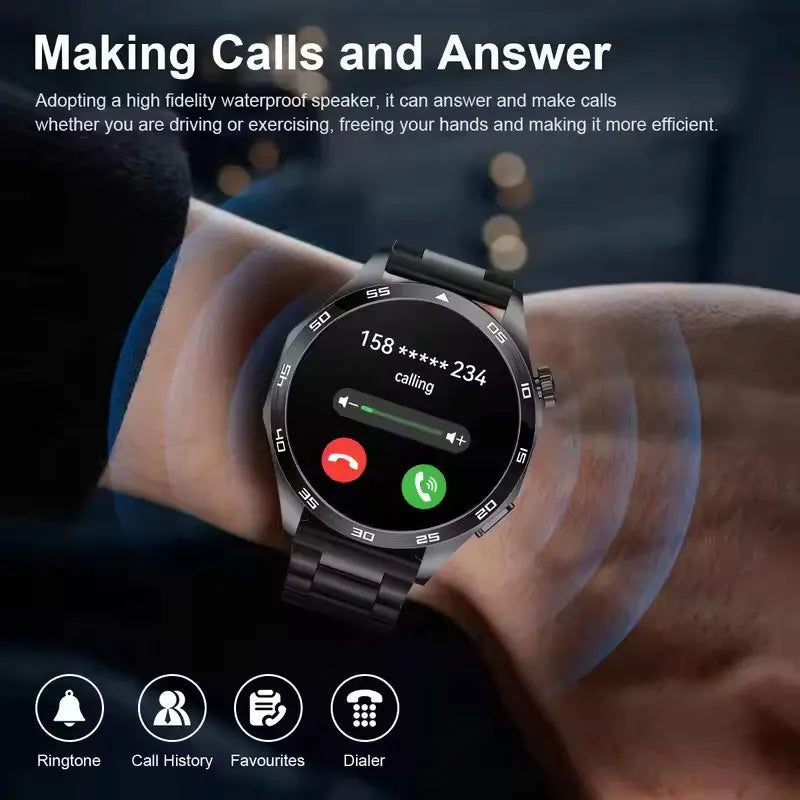 Men’s Smartwatch – 360×360 AMOLED GPS NFC & Bluetooth Call