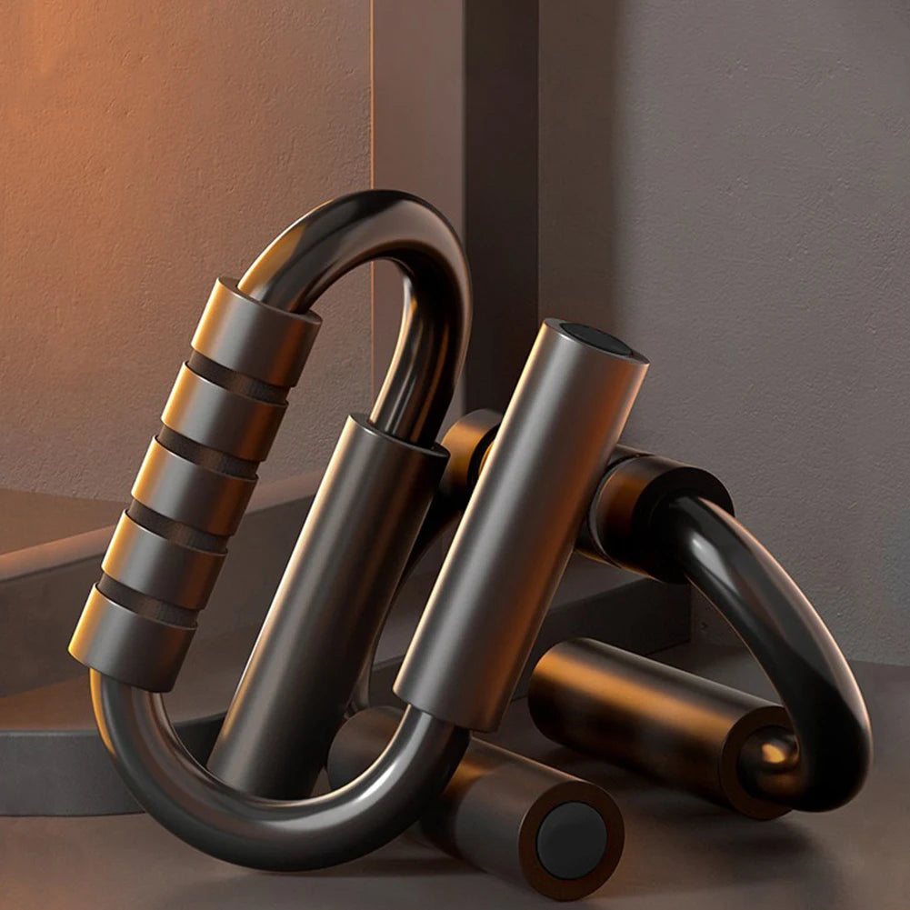 S-Shape Push-Up Stands with Foam Handles – Anti-Slip Home Fitness Equipment