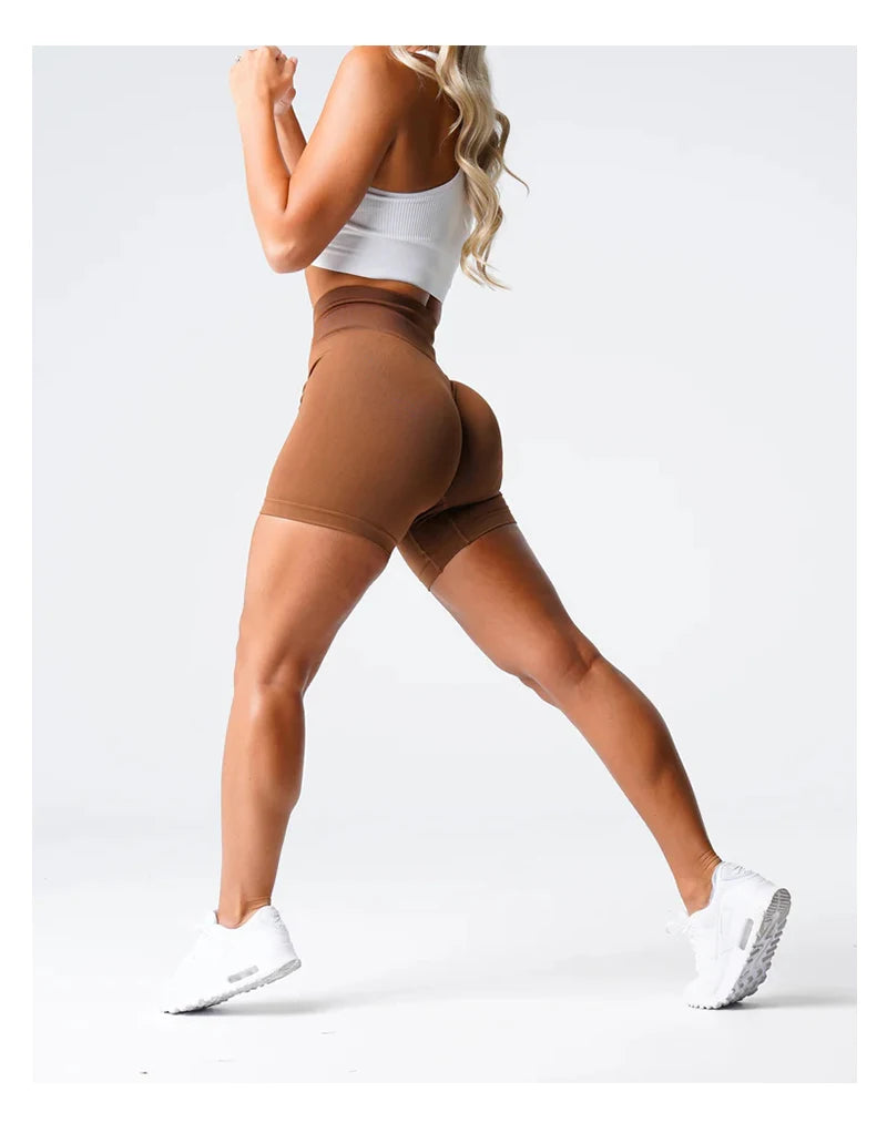 TKITK Women’s Seamless Spandex Shorts – Soft Workout & Yoga Tights
